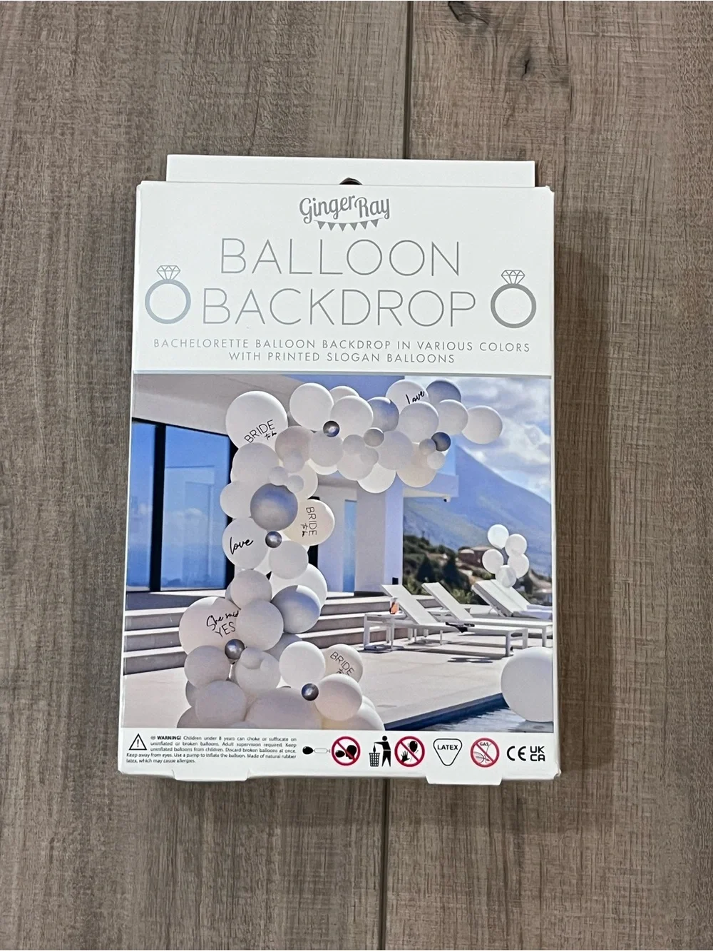 Ginger Ray Bride To Be Wedding Shower Bachelorette White Balloon Backdrop Decor